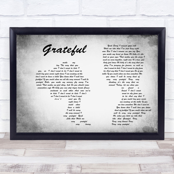 Mahalia Grateful Man Lady Couple Grey Song Lyric Music Art Print