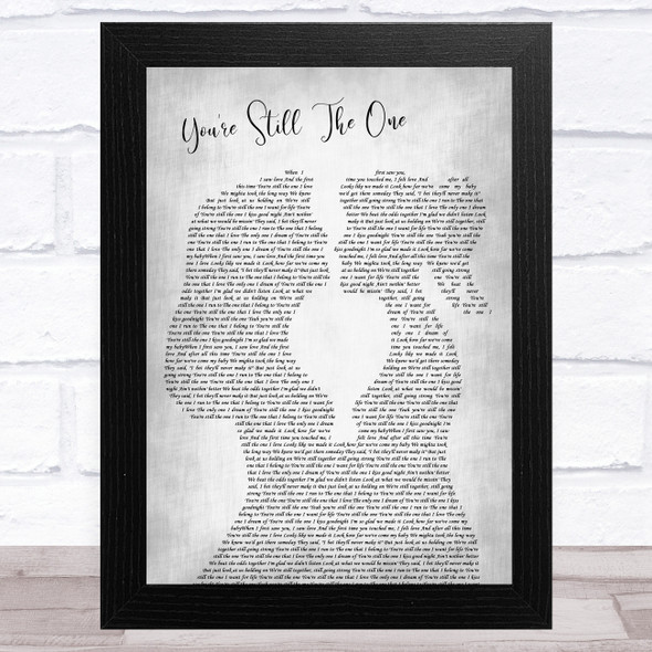 Shania Twain You're Still The One Lesbian Women Gay Brides Couple Wedding Grey Song Lyric Music Art Print