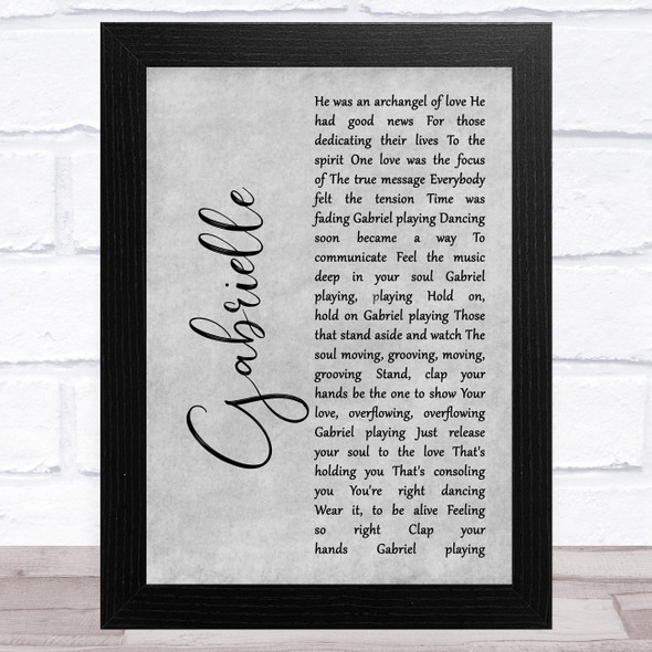 Roy Davis Jr. Gabrielle Grey Rustic Script Song Lyric Music Art Print