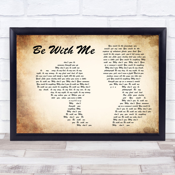 Old Dominion Be with Me Man Lady Couple Song Lyric Print
