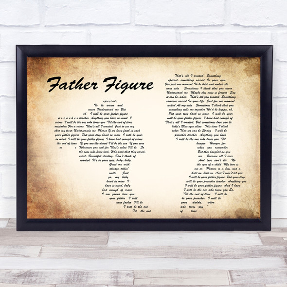 George Michael Father Figure Man Lady Couple Song Lyric Quote Print