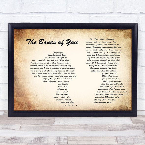 Elbow The Bones of You Man Lady Couple Song Lyric Quote Print