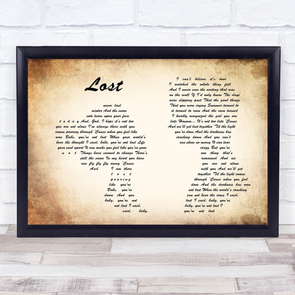 Michael Buble Lost Man Lady Couple Song Lyric Quote Print