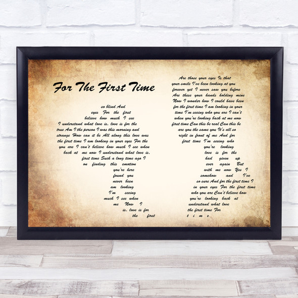 Rod Stewart For The First Time Man Lady Couple Song Lyric Quote Print