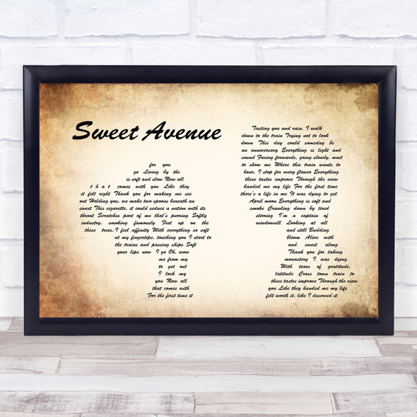 Jets to Brazil Sweet Avenue Man Lady Couple Song Lyric Quote Print