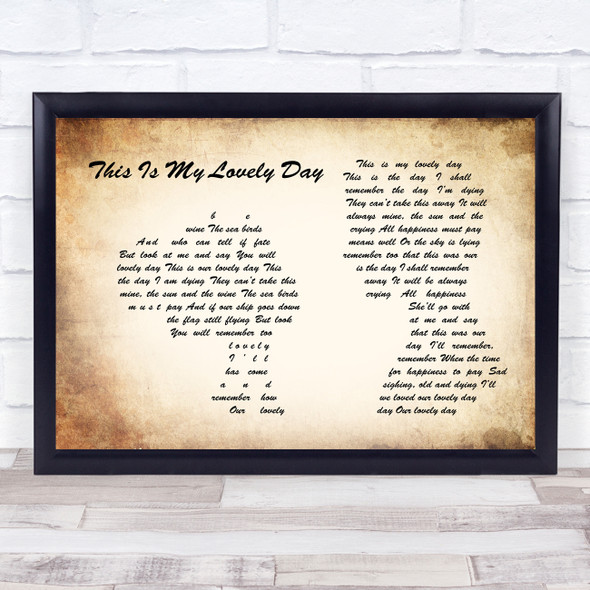 Frank Sinatra This Is My Lovely Day Man Lady Couple Song Lyric Print