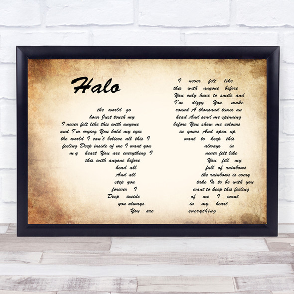 The Cure Halo Man Lady Couple Song Lyric Print