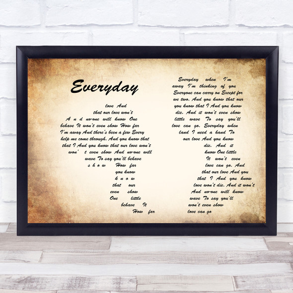 Slade Everyday Man Lady Couple Song Lyric Print