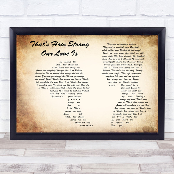 Bryan Adams feat. Jennifer Lopez That's How Strong Our Love Is Man Lady Couple Song Lyric Music Art Print