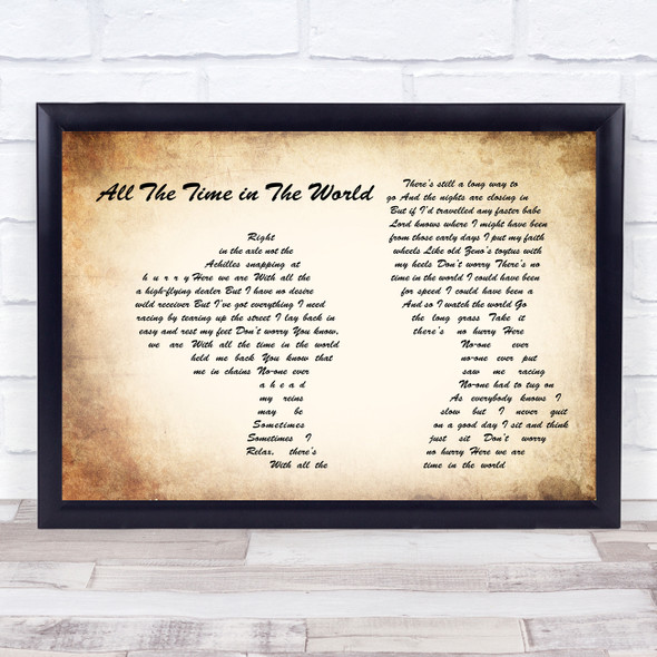 Deep Purple All The Time in The World Man Lady Couple Song Lyric Music Art Print