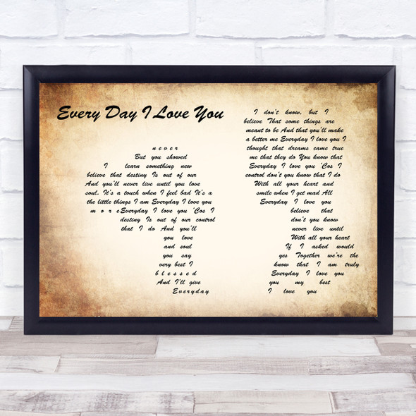 Boyzone Every Day I Love You Man Lady Couple Song Lyric Music Art Print