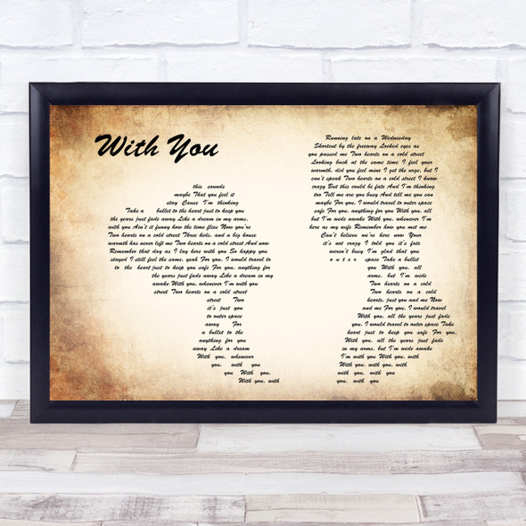 Tyler Shaw With You Man Lady Couple Song Lyric Music Art Print