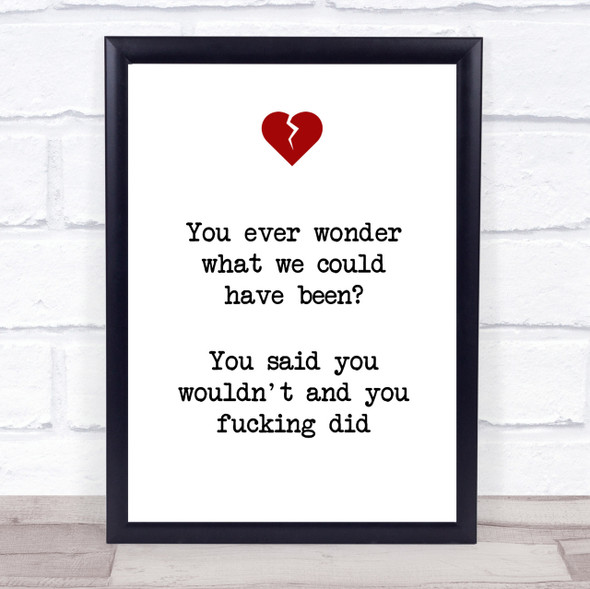 Olivia O'Brien Gnash I Hate You I Love You Ever Wonder Song Lyric Quote Print