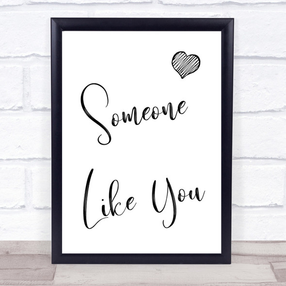 Adele Someone Like You Song Lyric Quote Print