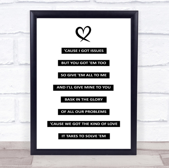Julia Michaels Issues Song Lyric Quote Print