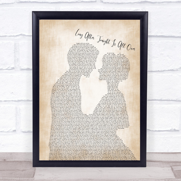 Jimmy Radcliffe Long After Tonight Is All Over Man Lady Bride Groom Wedding Song Lyric Print