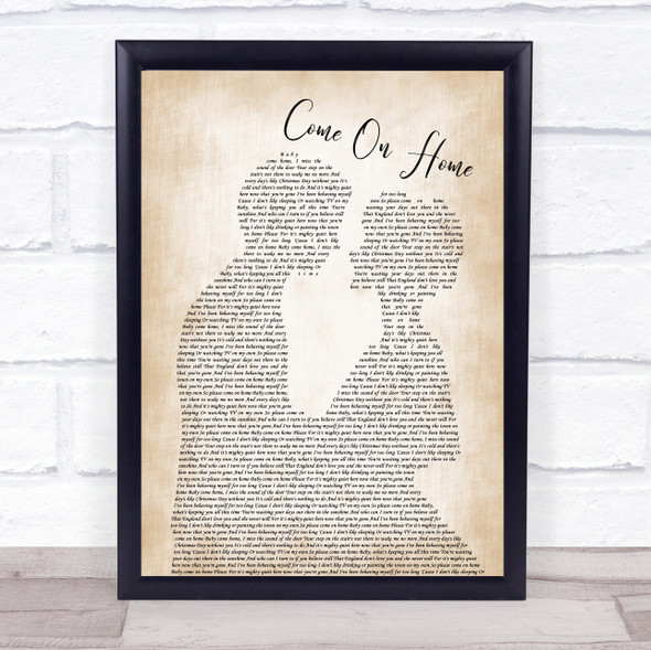 Everything But The Girl Come On Home Man Lady Bride Groom Wedding Song Lyric Print