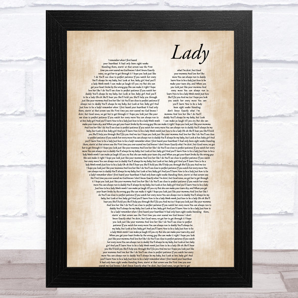 Brett Young Lady Mother & Baby Song Lyric Music Art Print