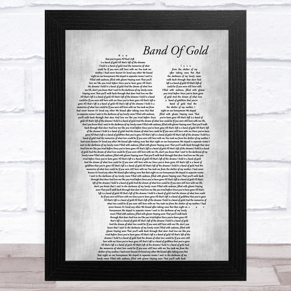 Freda Payne Band Of Gold Mother & Baby Grey Song Lyric Music Art Print