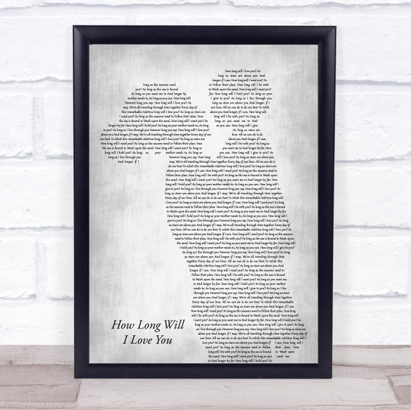 Ellie Goulding How Long Will I Love You Mother & Child Grey Song Lyric Print
