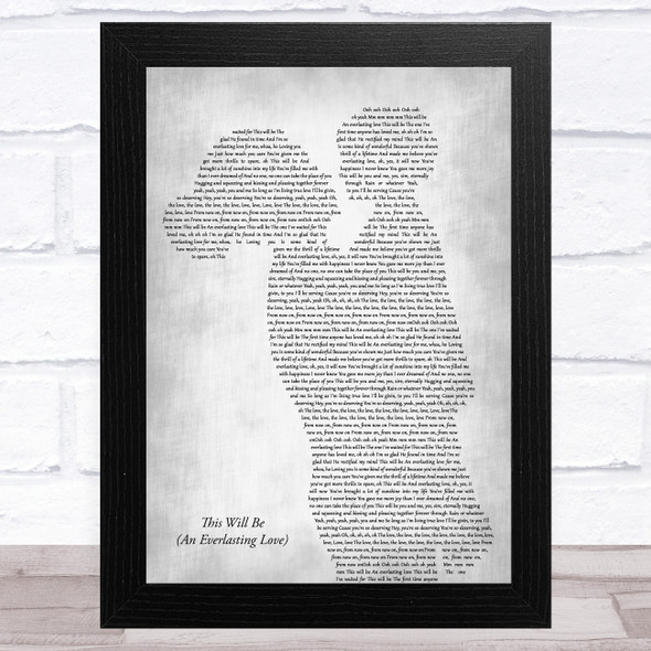 Natalie Cole This Will Be (An Everlasting Love) Mother & Child Grey Song Lyric Music Art Print