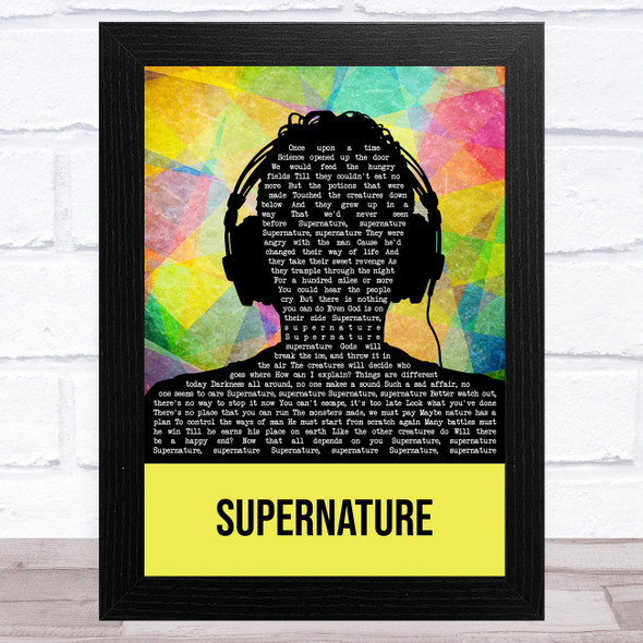 Erasure Supernature Multicolour Man Headphones Song Lyric Music Art Print