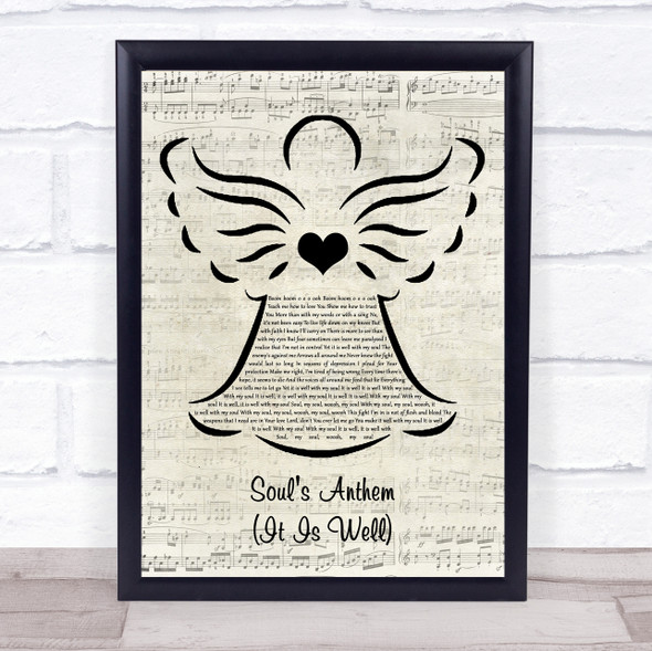 Tori Kelly Soul's Anthem (It Is Well) Music Script Angel Song Lyric Quote Music Print