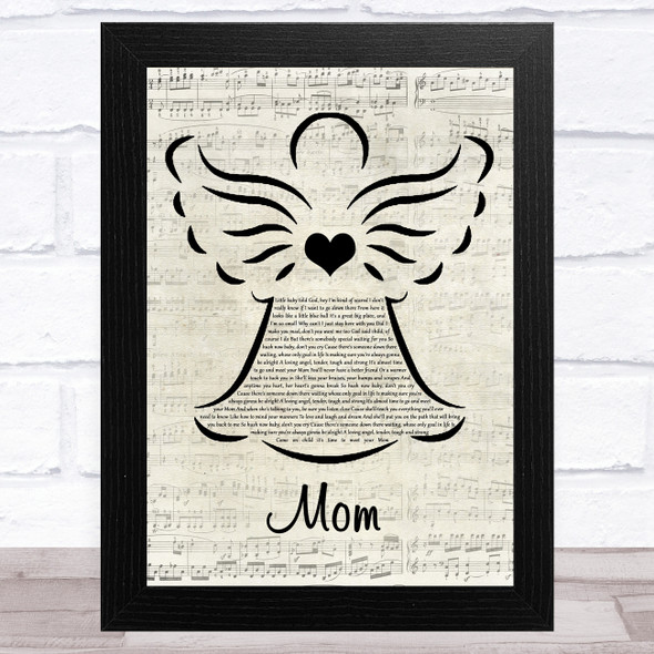 Donna Taggart Mom Music Script Angel Song Lyric Music Art Print