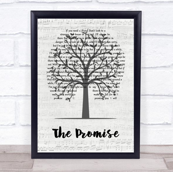Sturgill Simpson The Promise Music Script Tree Song Lyric Wall Art Print