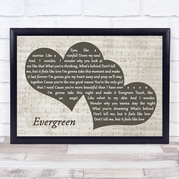 Will Young Evergreen Landscape Music Script Two Hearts Song Lyric Music Art Print