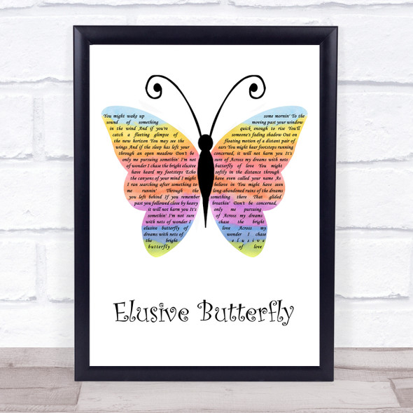 Val Doonican Elusive Butterfly Rainbow Butterfly Song Lyric Print