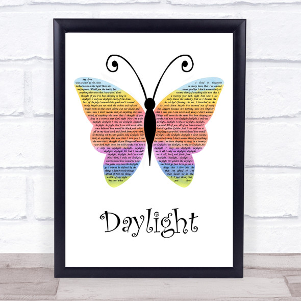 Taylor Swift Daylight Rainbow Butterfly Song Lyric Print