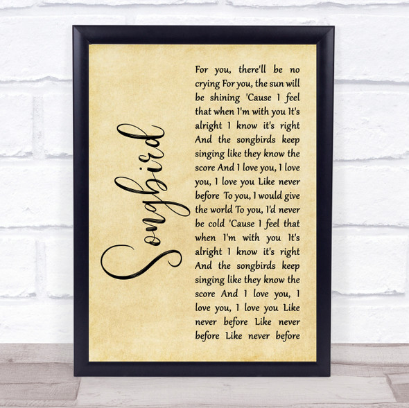 Eva Cassidy Songbird Rustic Script Song Lyric Quote Print