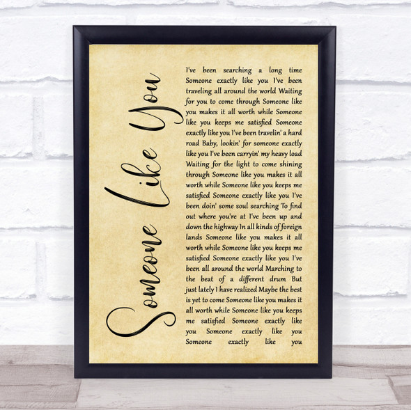 Van Morrison Someone Like You Rustic Script Song Lyric Quote Print