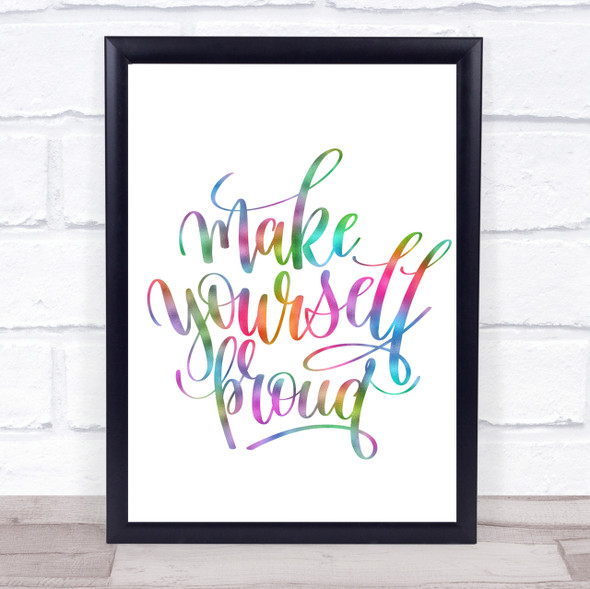 Make Yourself Pound Rainbow Quote Print