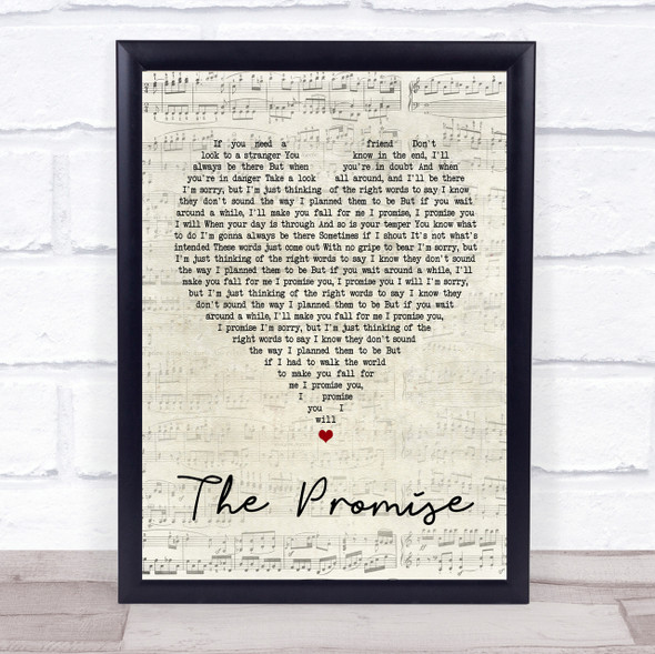 Sturgill Simpson The Promise Script Heart Song Lyric Quote Print