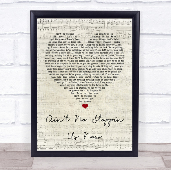 McFadden And Whitehead Ain't No Stoppin Us Now Script Heart Song Lyric Print