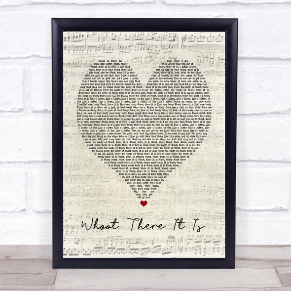 95 South Whoot There It Is Script Heart Quote Song Lyric Print