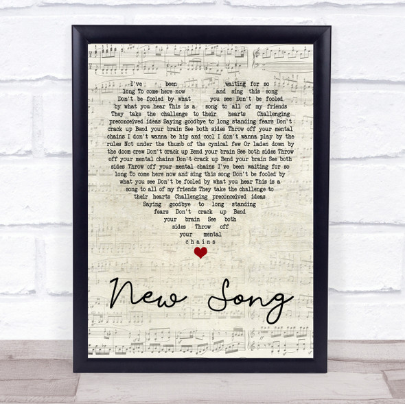 Howard Jones New Song Script Heart Quote Song Lyric Print