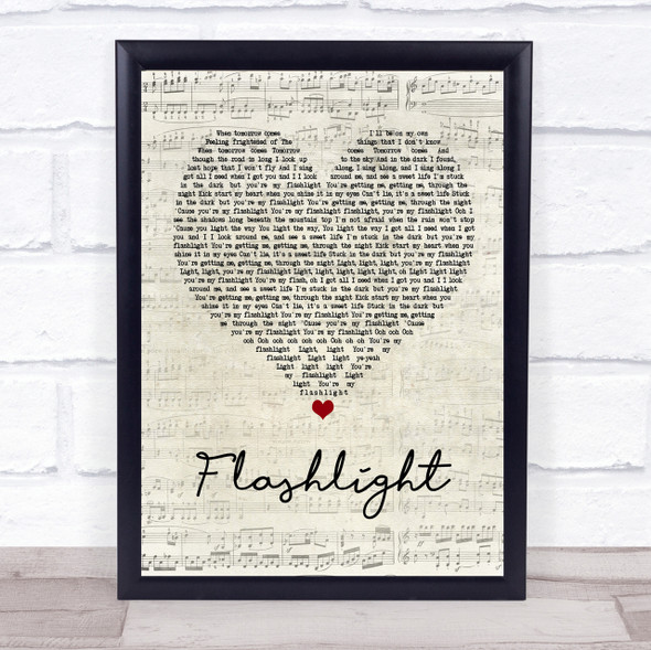 Jessie J Flashlight Script Heart Quote Song Lyric Print