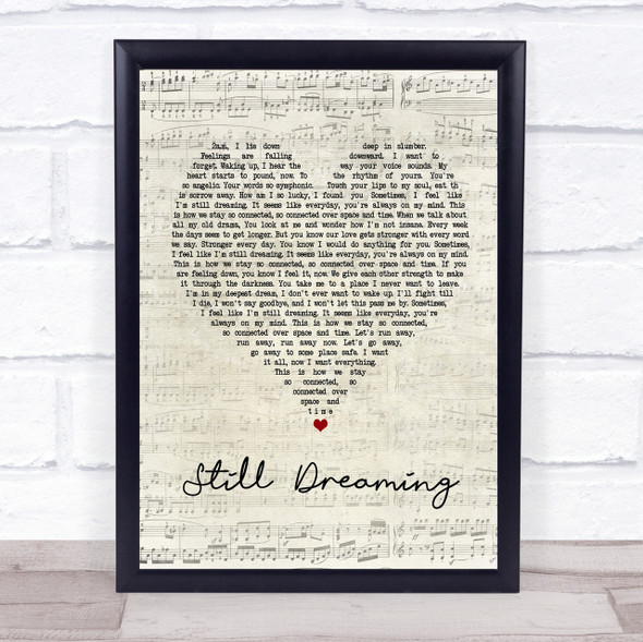 Silverstein Still Dreaming Script Heart Quote Song Lyric Print