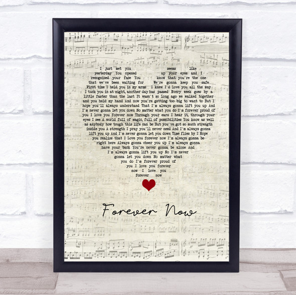 Michael Buble Forever Now Script Heart Song Lyric Print