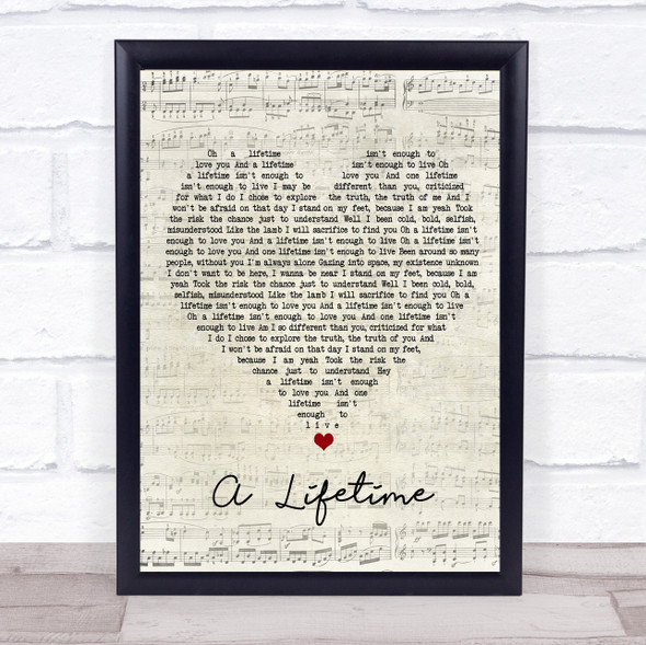 Ziggy Marley A Lifetime Script Heart Song Lyric Print