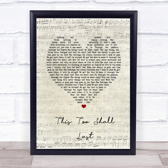 Anderson East This Too Shall Last Script Heart Song Lyric Print