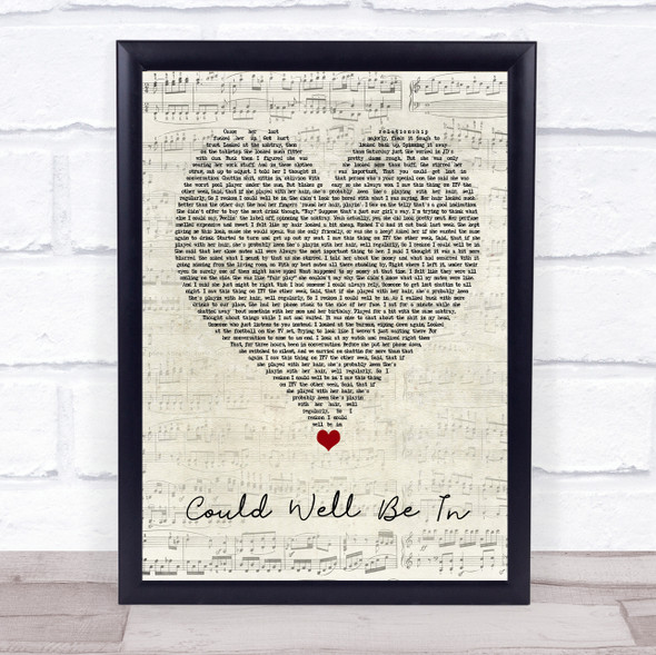 The Streets Could Well Be In Script Heart Song Lyric Print