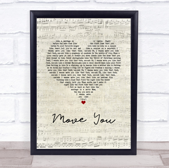 Kelly Clarkson Move You Script Heart Song Lyric Print