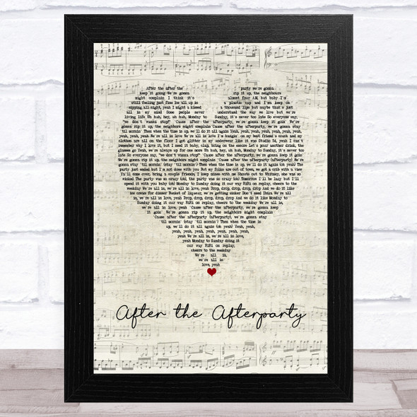 Charli XCX After the Afterparty Script Heart Song Lyric Music Art Print
