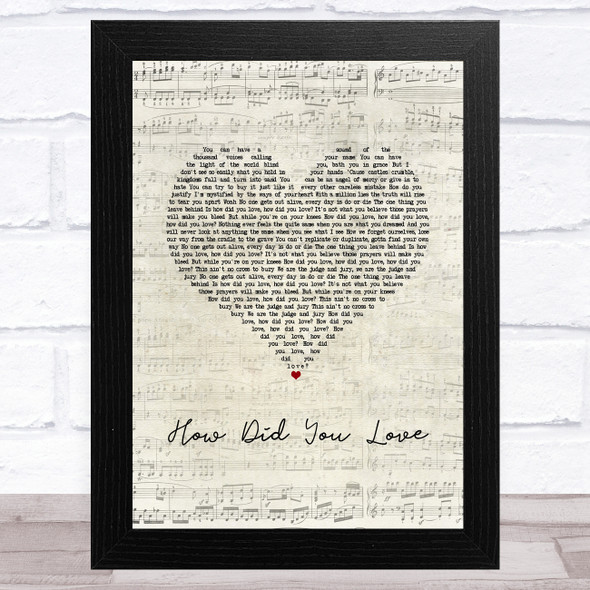 Shinedown How Did You Love Script Heart Song Lyric Music Art Print