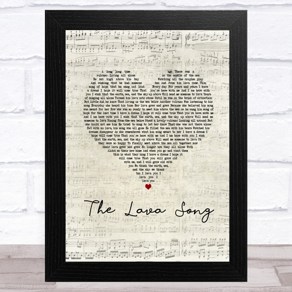 Kuana Torres Kahele The Lava Song Script Heart Song Lyric Music Art Print