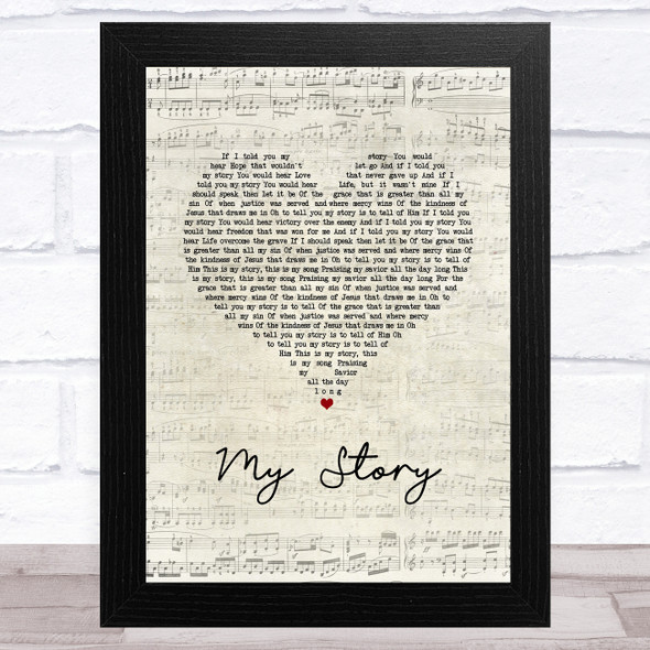 Big Daddy Weave My Story Script Heart Song Lyric Music Art Print